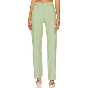 Camila Coelho 'Matilde' Green Linen Pant Size XS